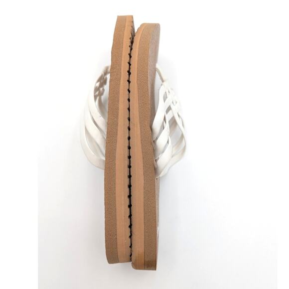 Sanuk Yoga Sandy Flip Flop Sandal Crisscross Strap Tan/White Women's Size US7 - Picture 11 of 11